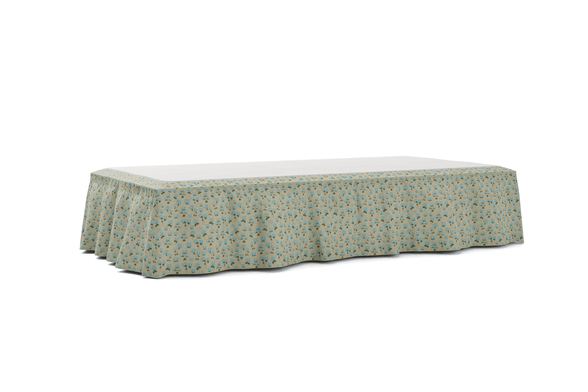 Sengekappe, volang, Florence Wheat Yellow/Pale Blue, Lin - Bemz