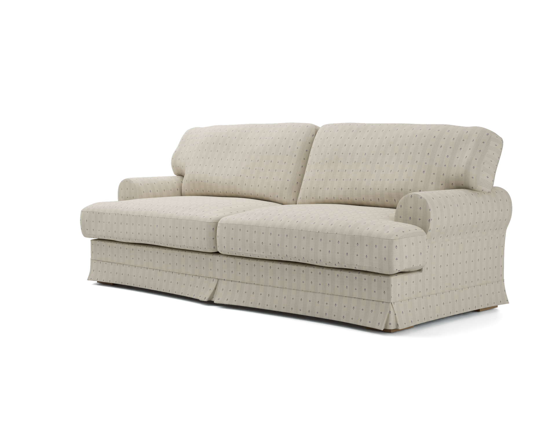 IKEA - Hoes voor slaapbank Ekeskog, Fleur de lis Natural/Lavender, Katoen - Bemz