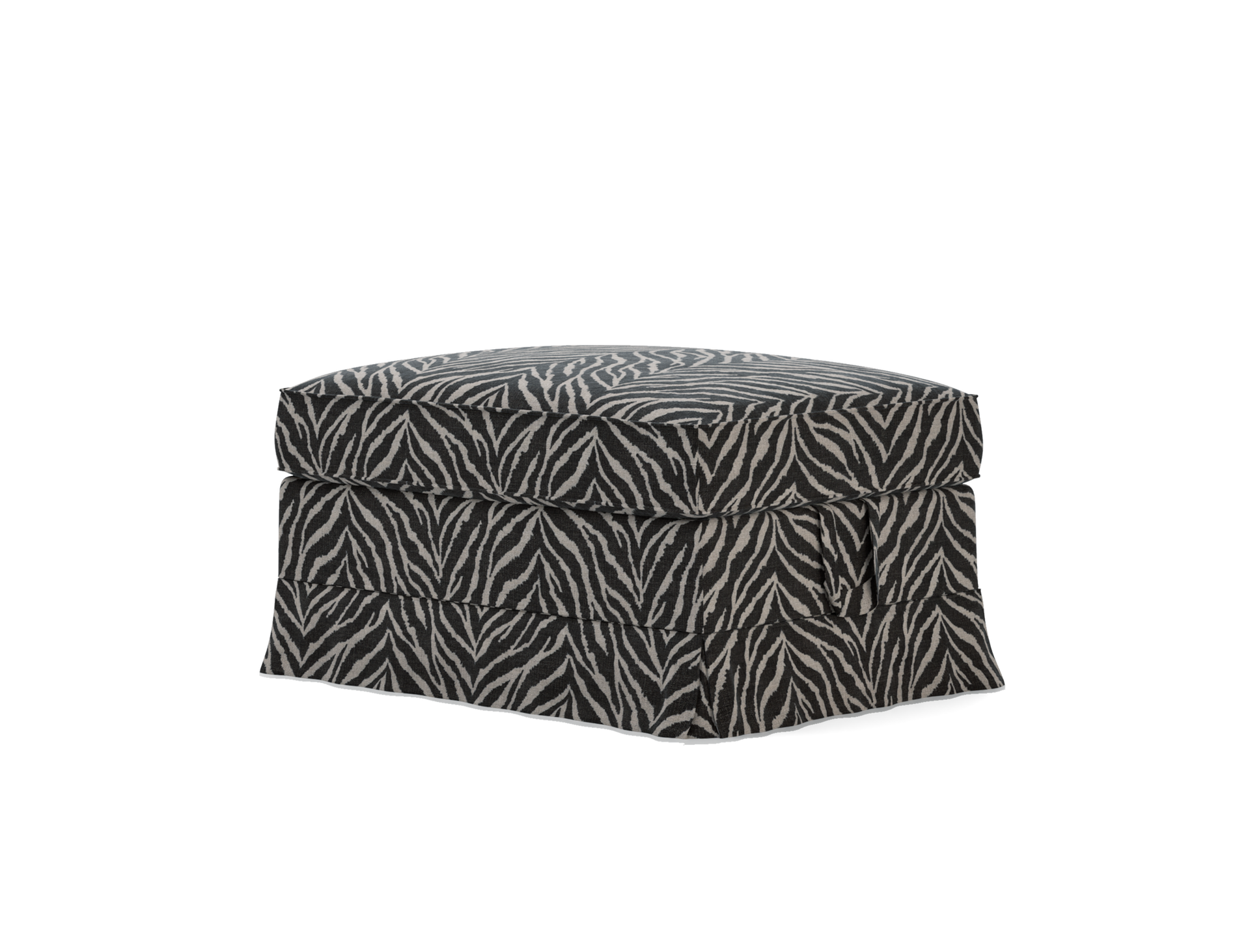 IKEA - Överdrag till Ektorp fotpall, Black/White, Bouclé & Textur - Bemz