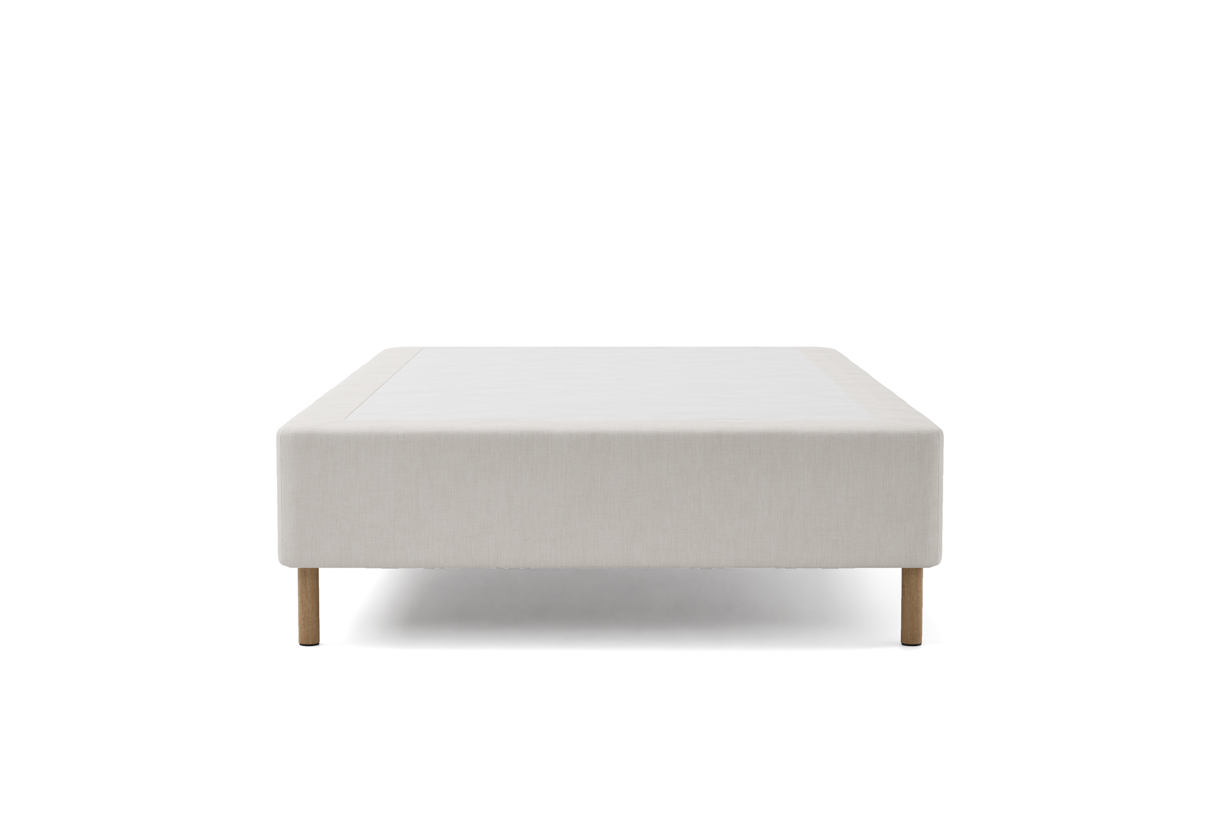 Bed frame cover, exposed legs