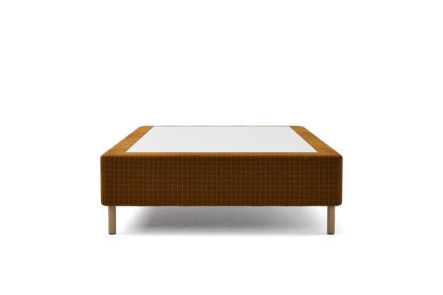 Bed frame cover, exposed legs