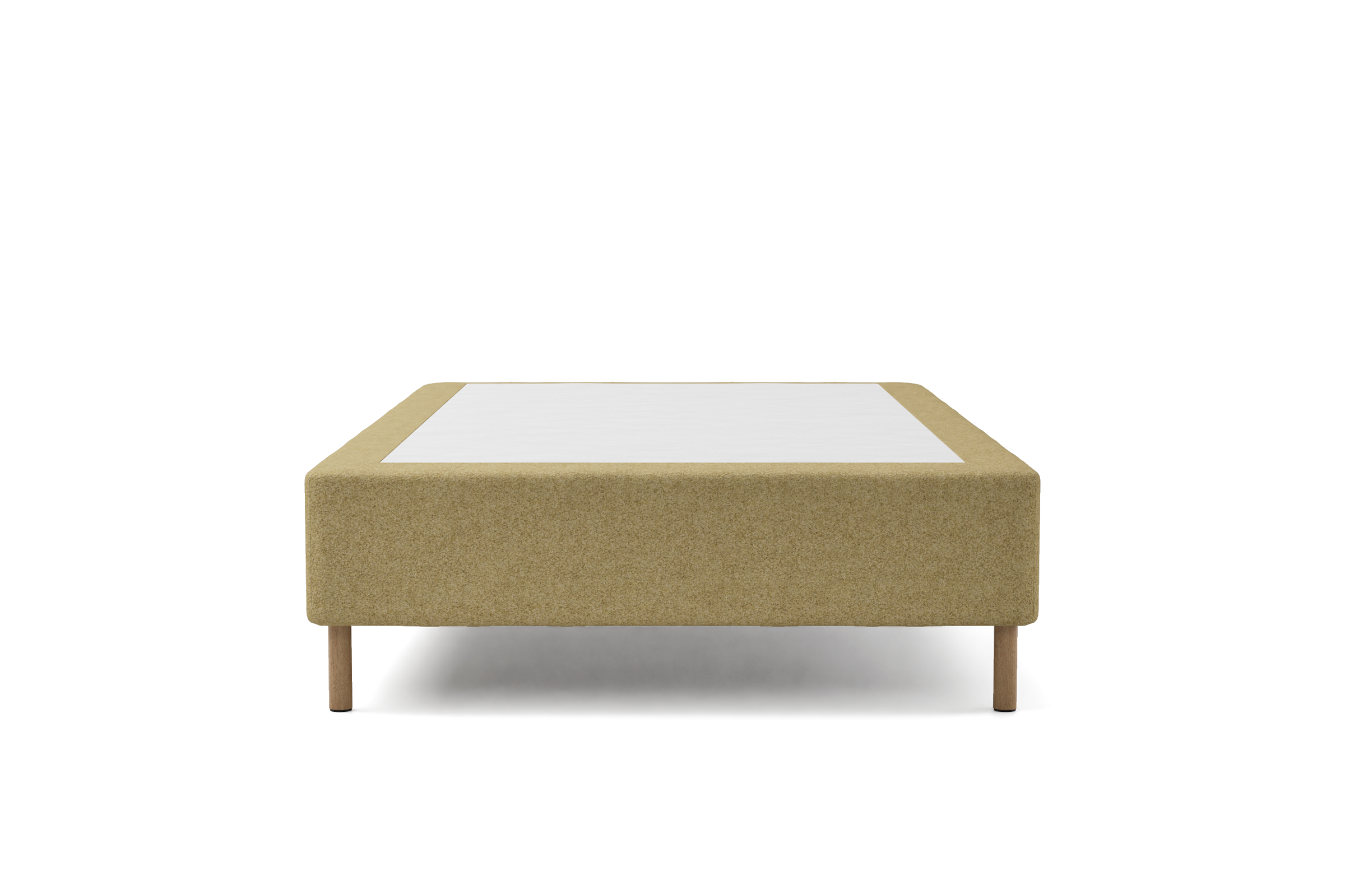 Bed frame cover, exposed legs