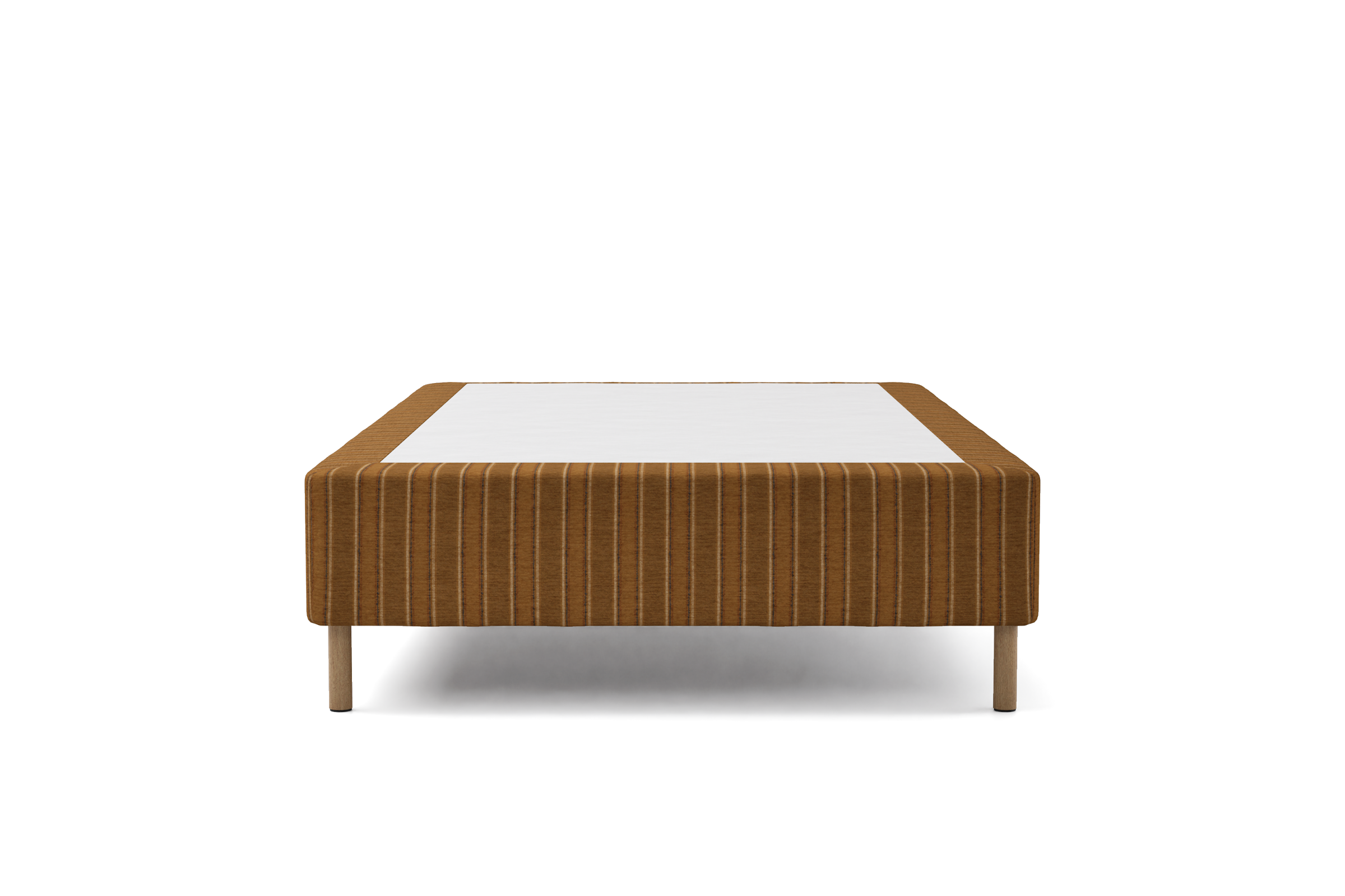 Bed frame cover, exposed legs