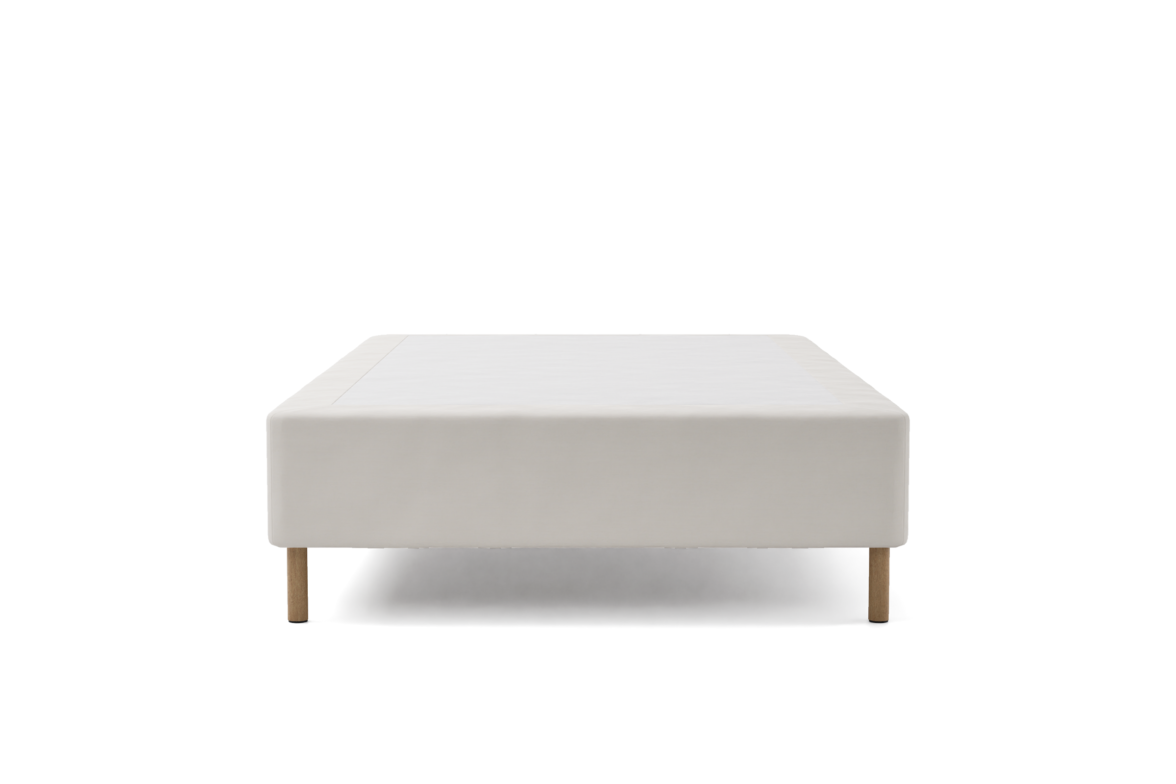 Bed frame cover, exposed legs