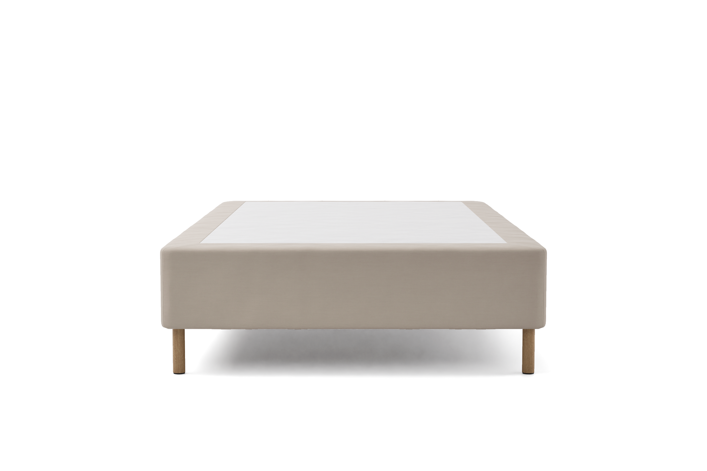 Bed frame cover, exposed legs