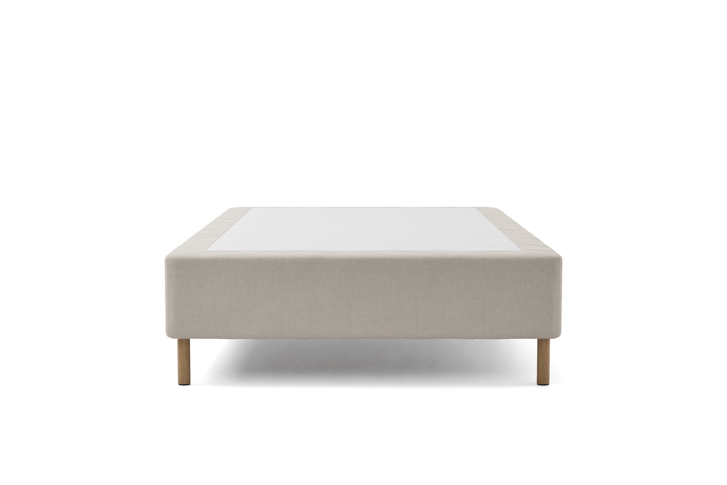 Bed frame cover, exposed legs