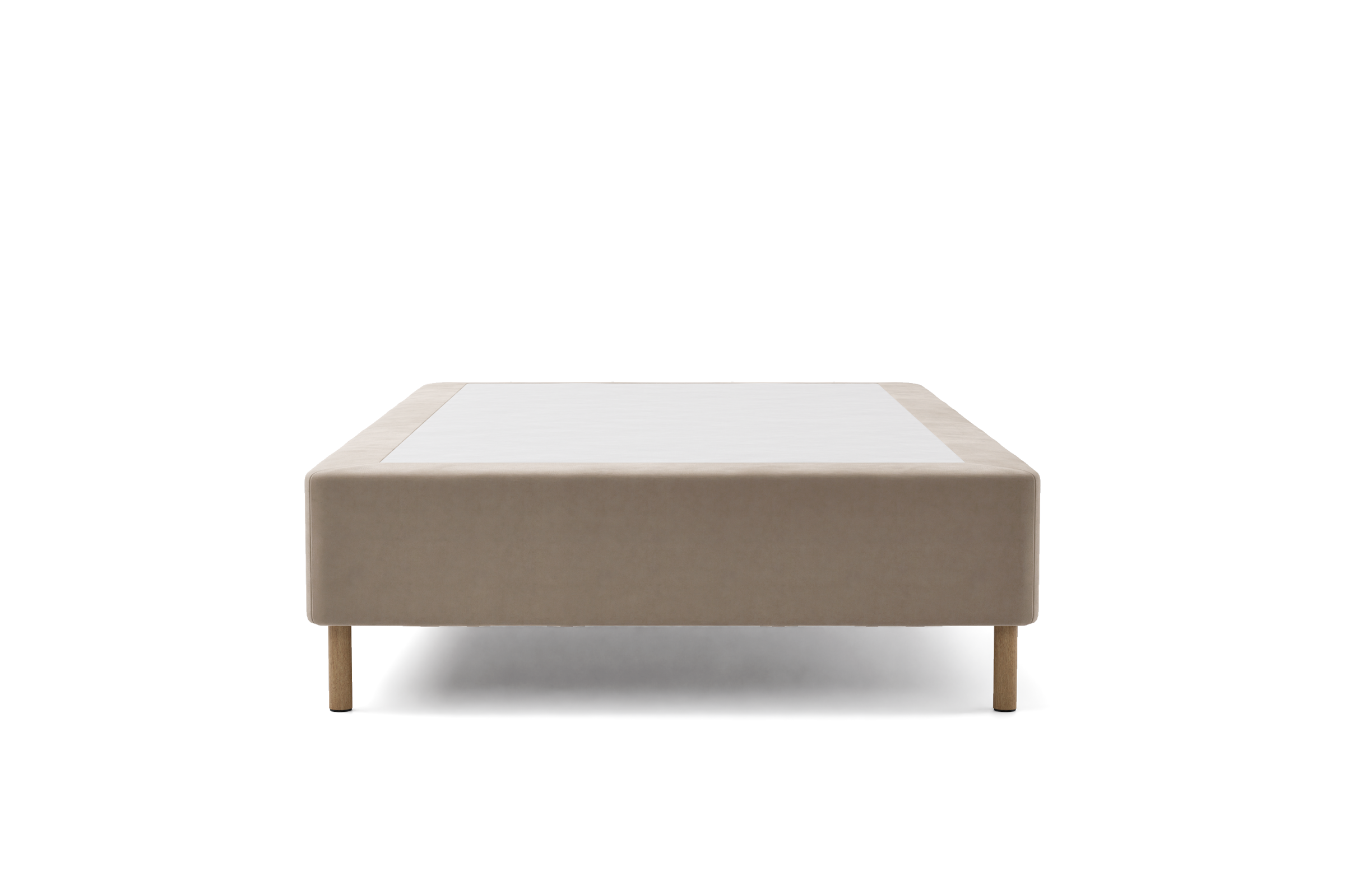 Bed frame cover, exposed legs