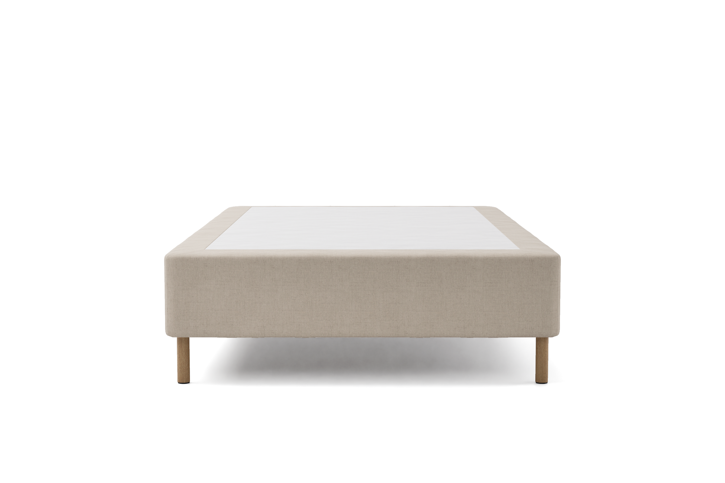 Bed frame cover, exposed legs