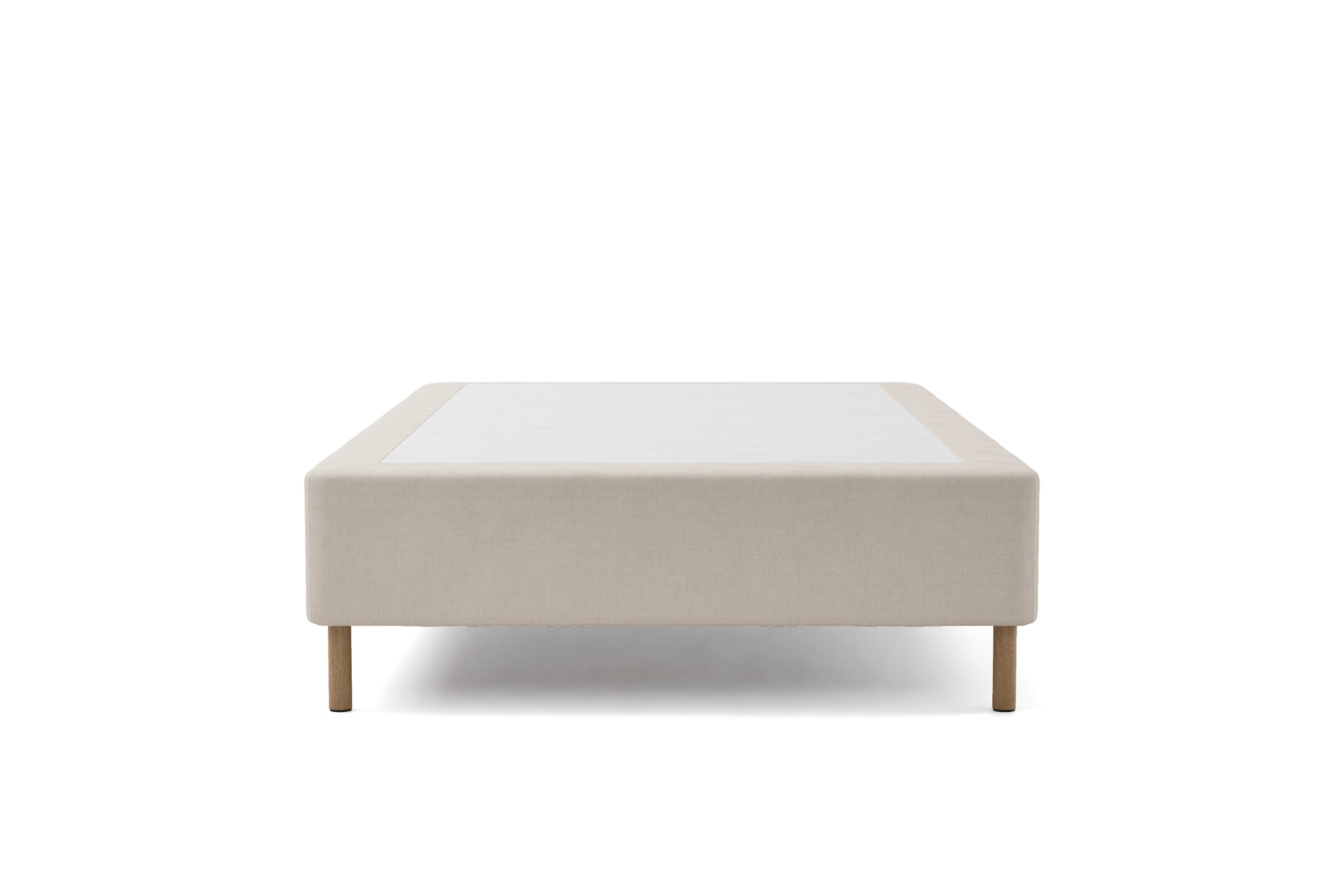 Bed frame cover, exposed legs