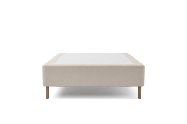 Bed frame cover, exposed legs