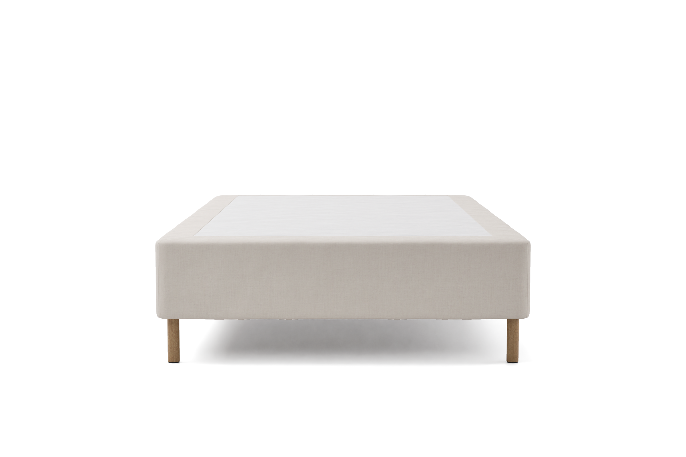 Bed frame cover, exposed legs