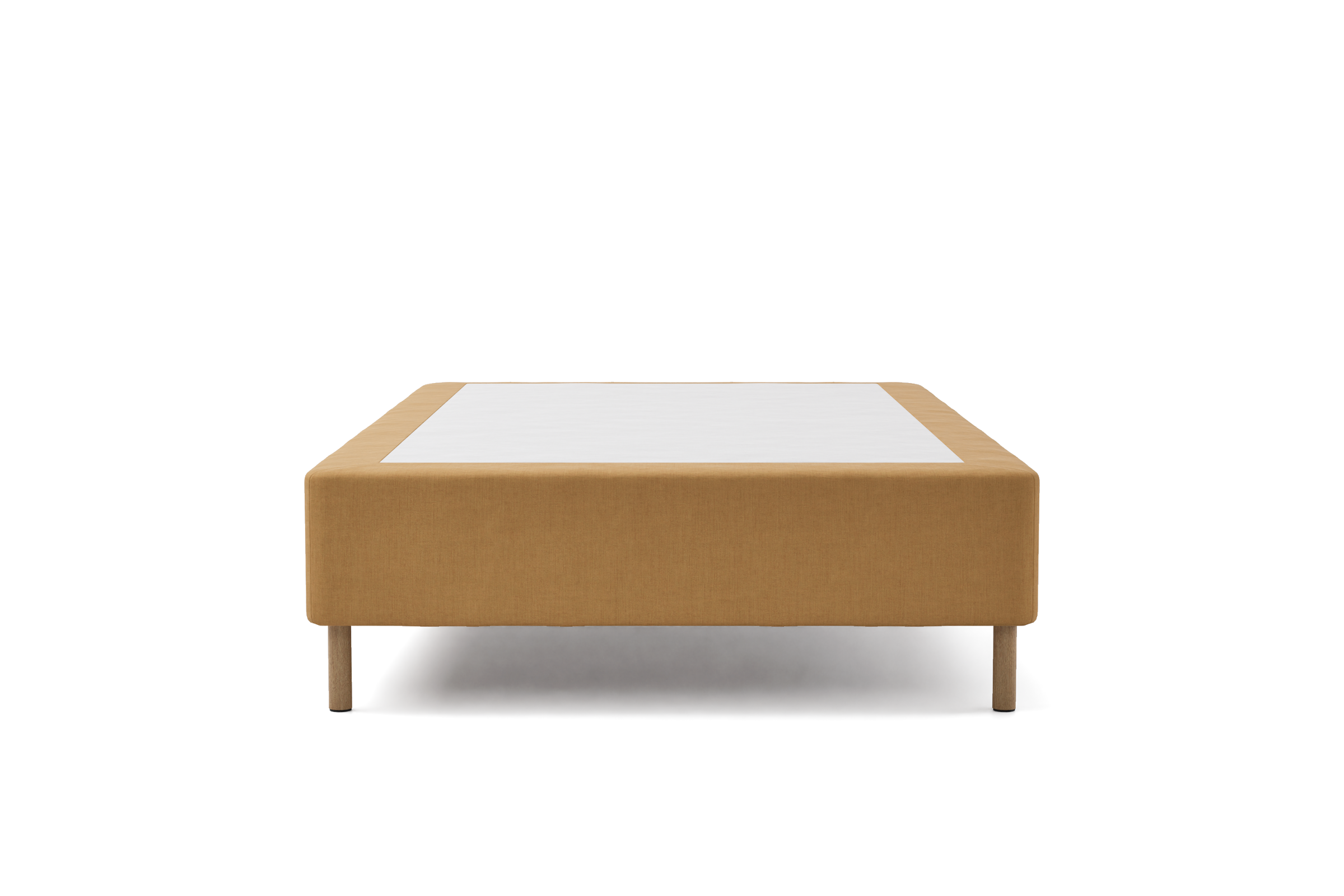 Bed frame cover, exposed legs