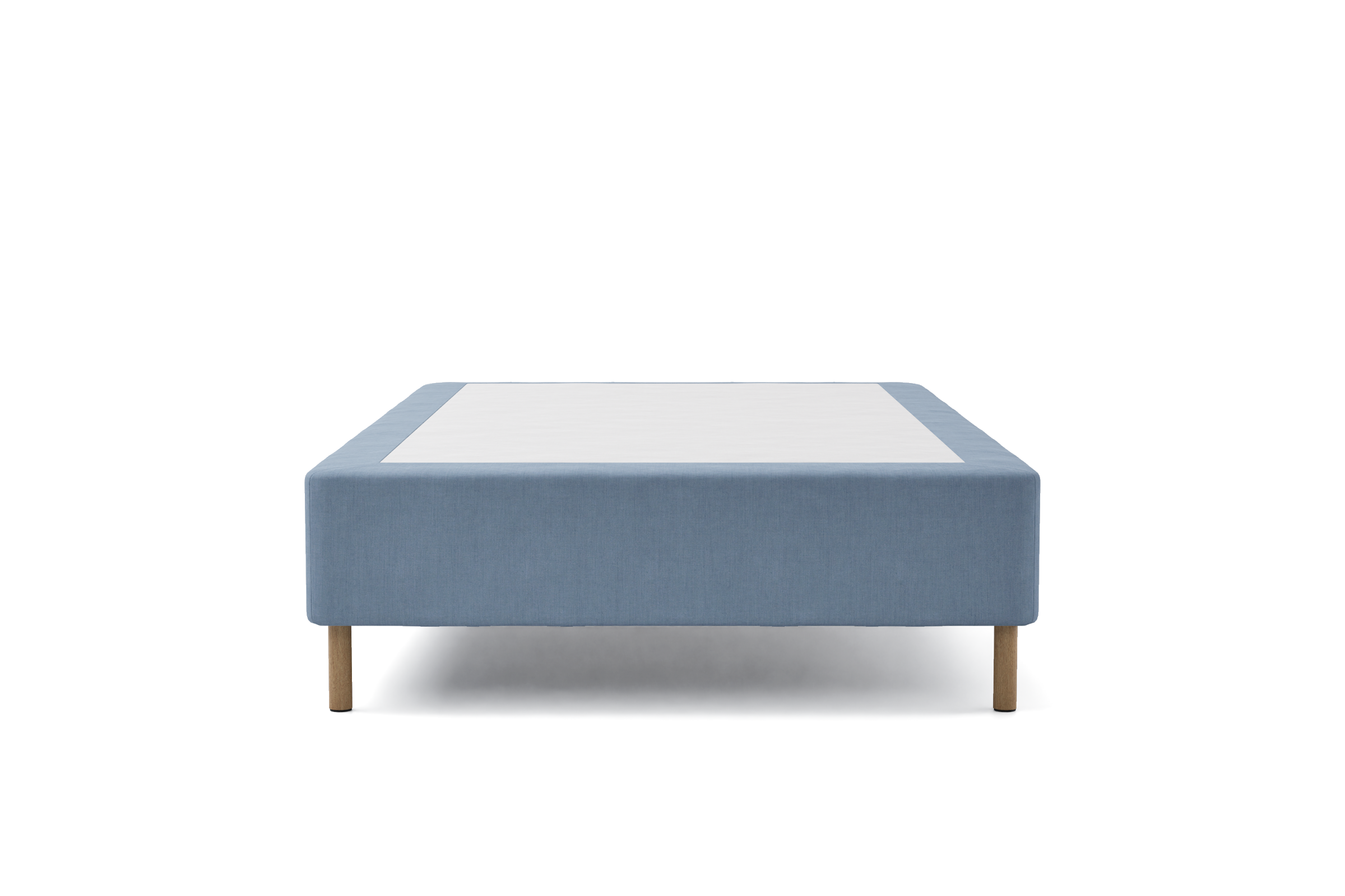 Bed frame cover, exposed legs