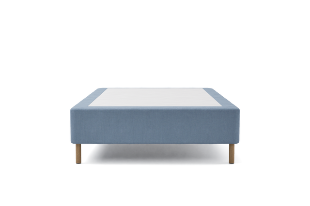 Bed frame cover, exposed legs