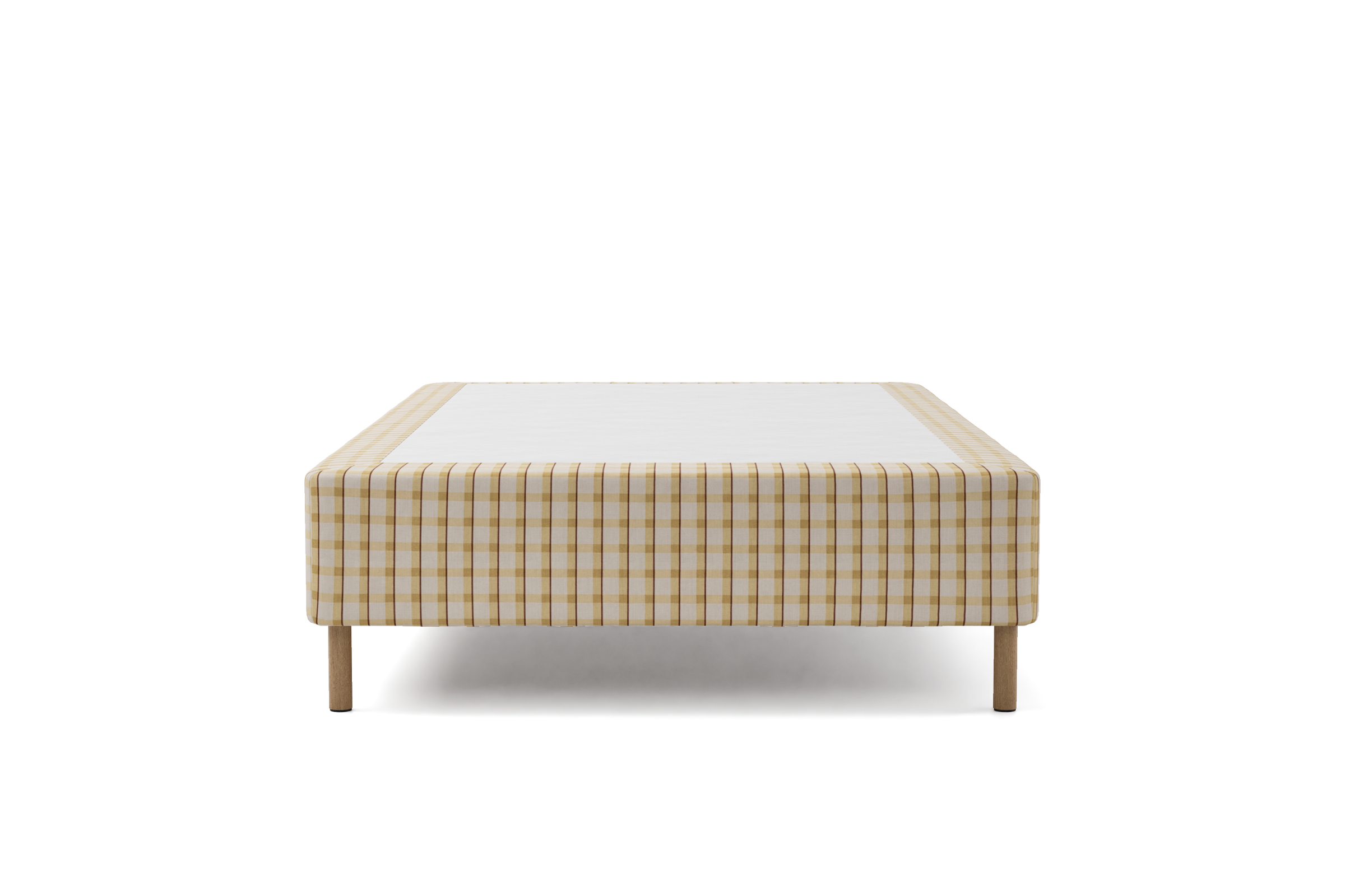 Bed frame cover, exposed legs