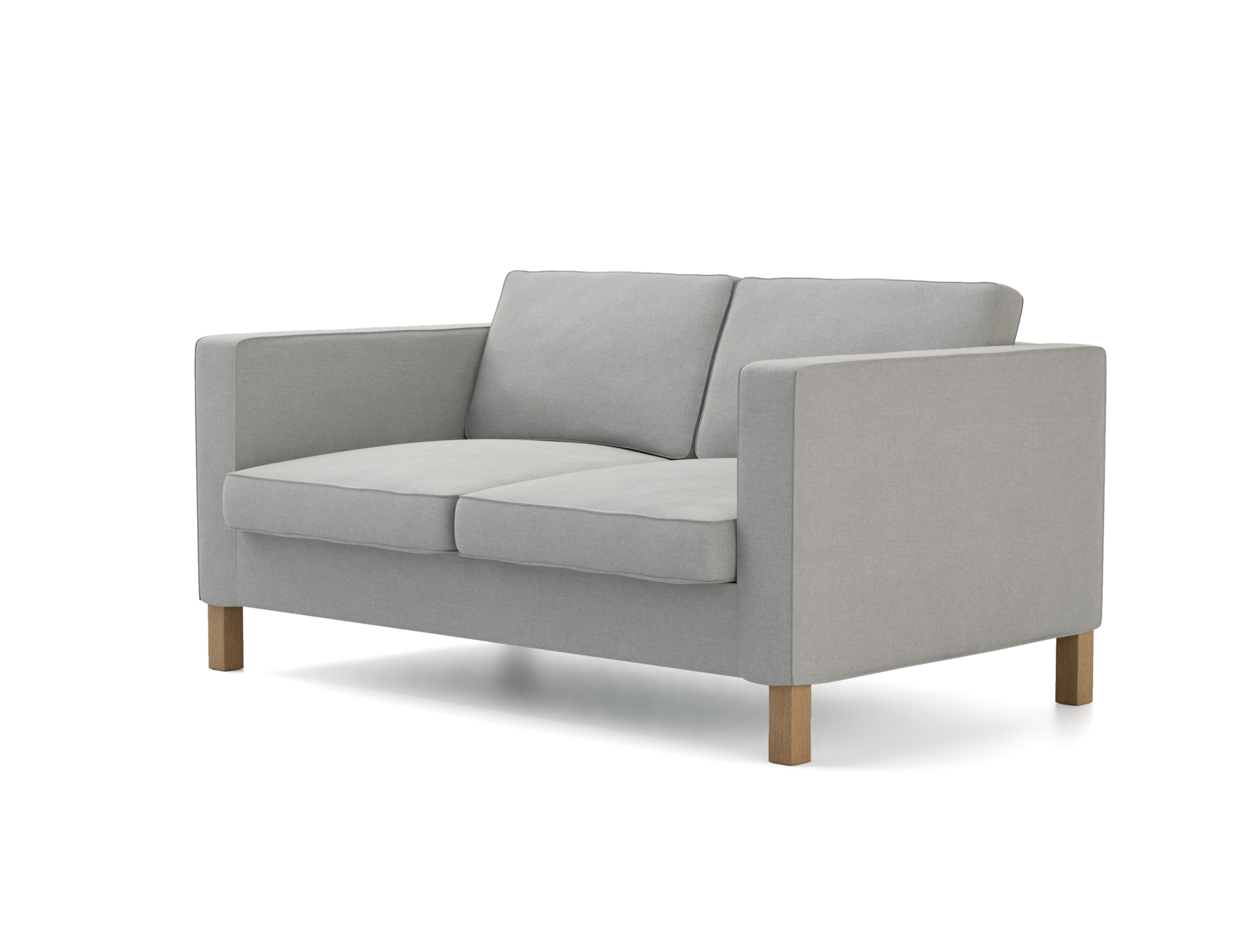 IKEA - Hoes voor 2-zitsbank Karlanda, Silver Grey, Katoen - Bemz