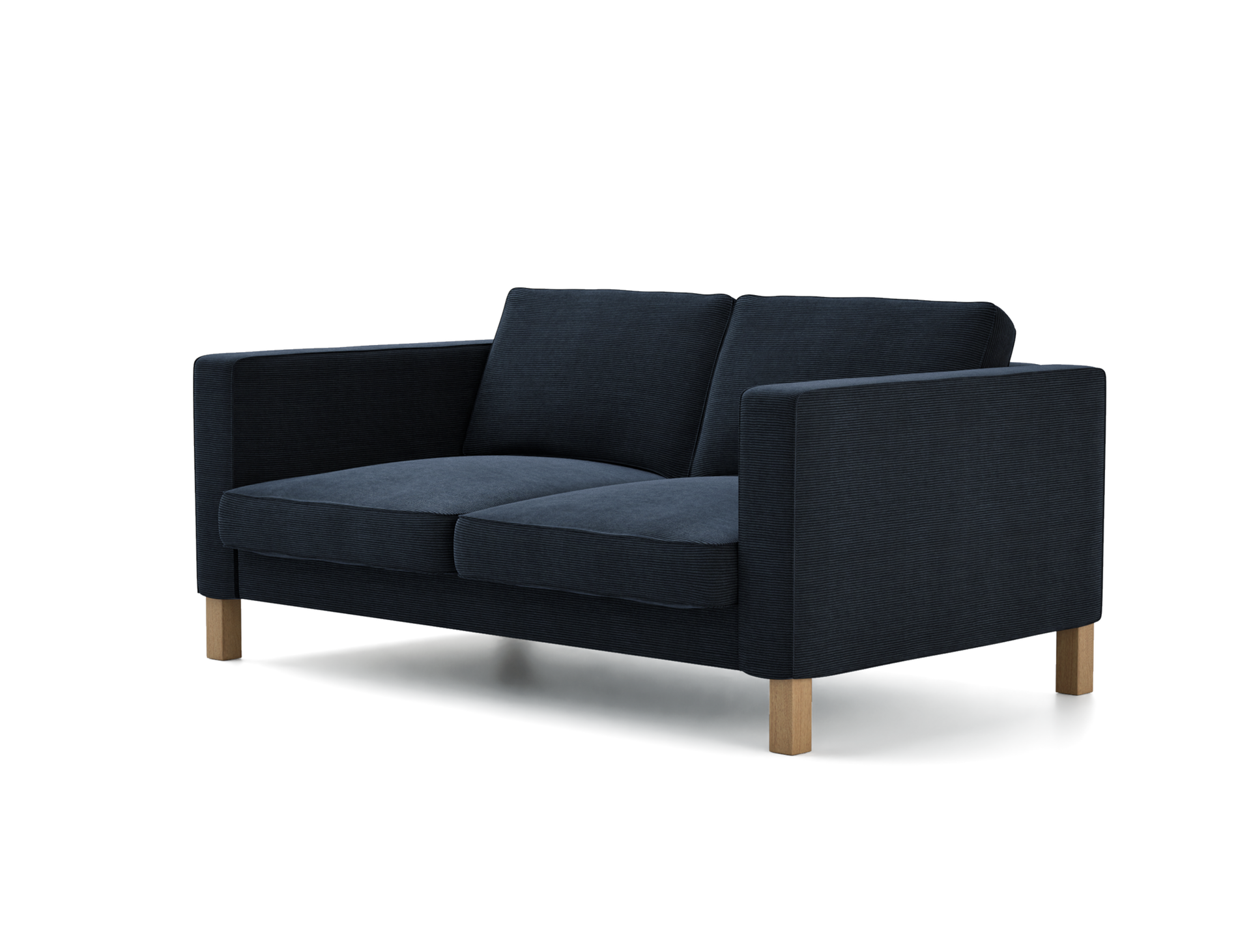 IKEA - Fodera per divano 2 posti Karlstad, Orion Blue, Velluto a Coste - Bemz