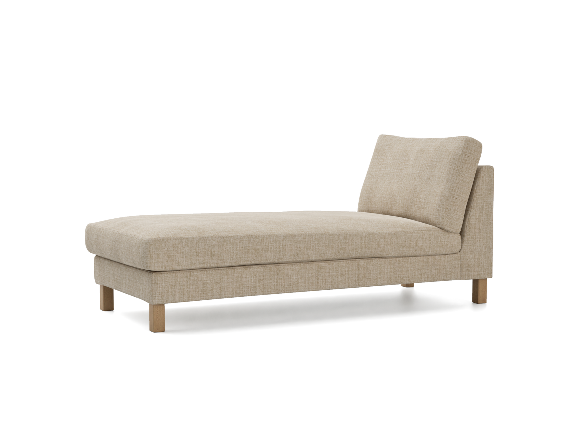 IKEA - Trekk til Karlstad frittstående sjeselong, Sand Beige, Bouclé & Teksturert - Bemz