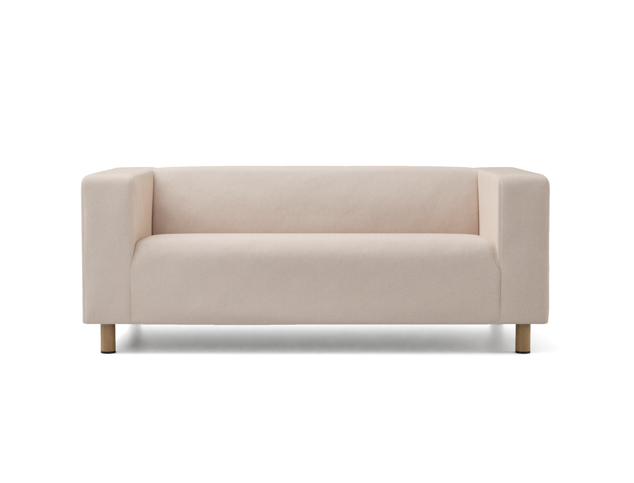 IKEA - Klippan 2 Seater Sofa sofacover, Natural, Bouclé \u0026 Texture - Bemz, image size:2100x1600