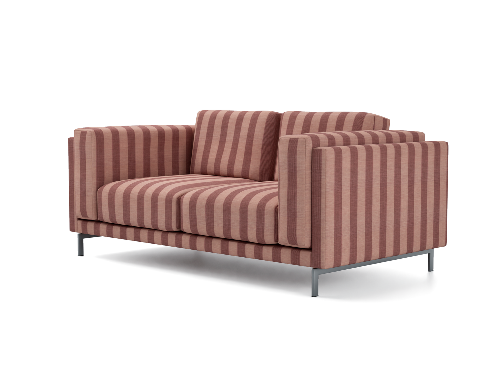 IKEA - Nockeby 2 Seater Sofa Cover, Austine Pink Multi, Cotton - Bemz