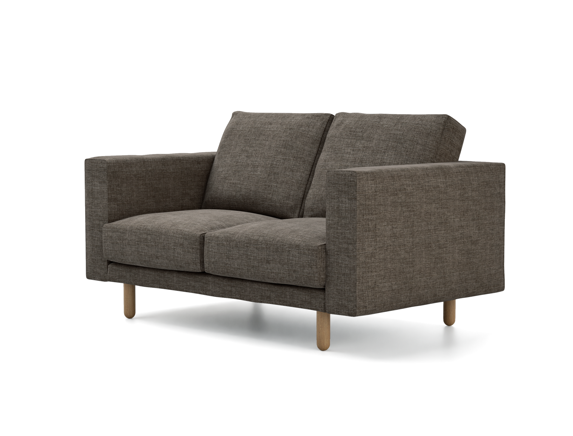 IKEA - Norsborg 2 Seater Sofa Cover, Mole Brown, Bouclé & Texture - Bemz