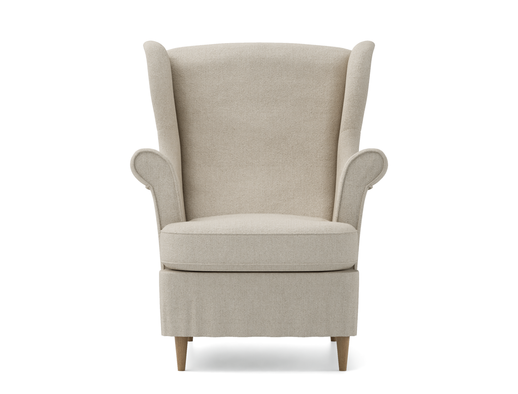 Soferia Housse De Fauteuil EKENASET Beige Naturel Résistant Aux Taches - Tissu Lin Beige Élégant