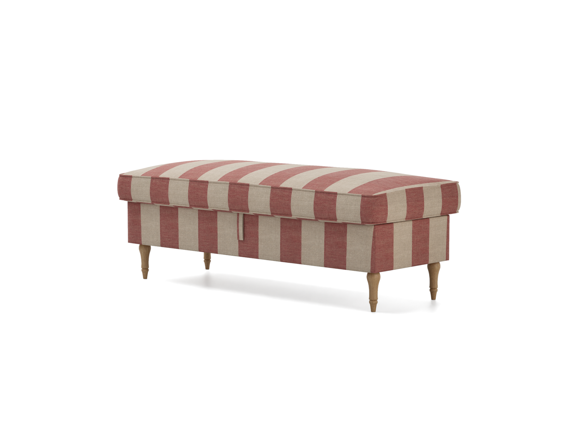 IKEA - Överdrag till Stocksund bänk, Soft Red, Linne - Bemz