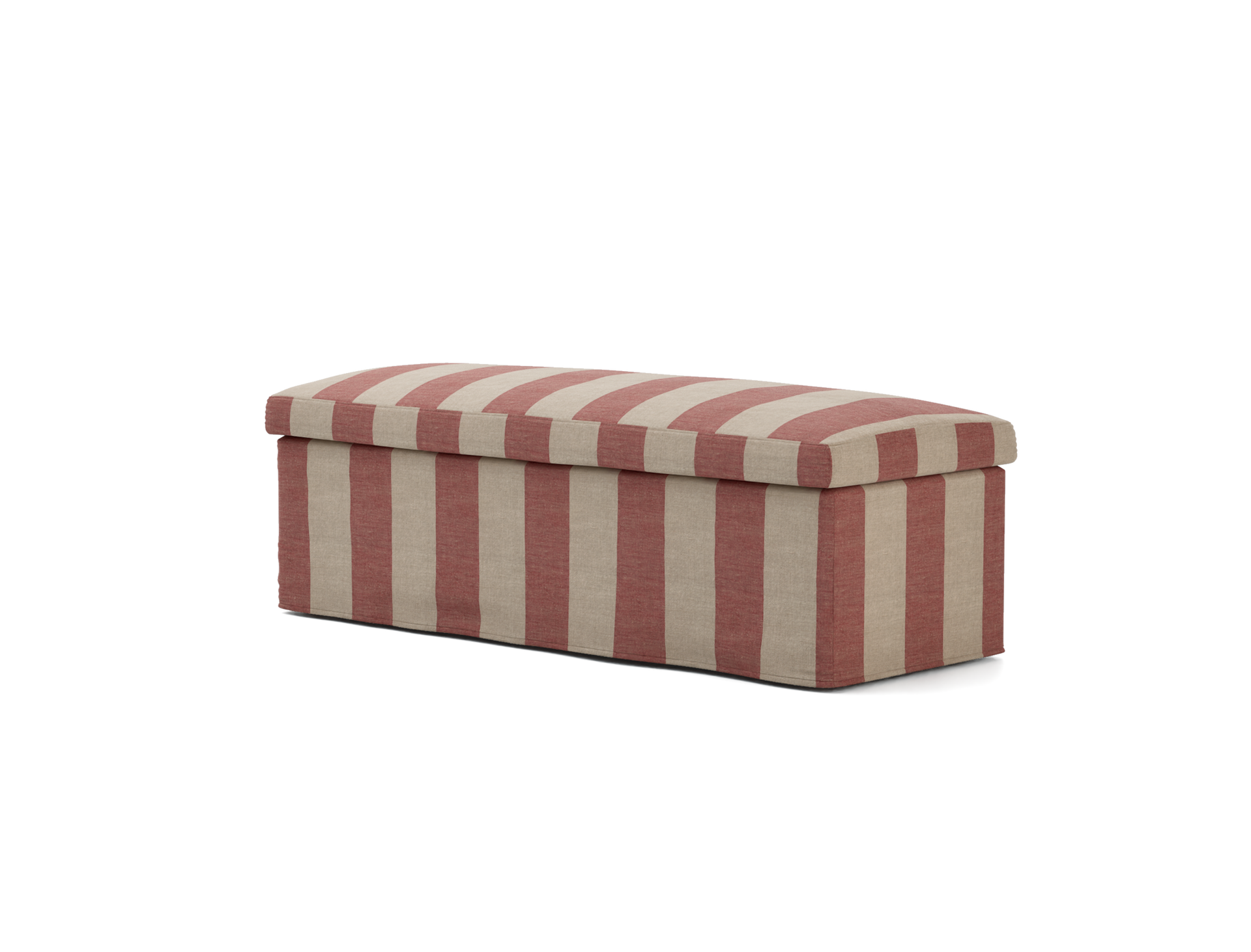 IKEA - Överdrag till Stocksund bänk, Soft Red, Linne - Bemz