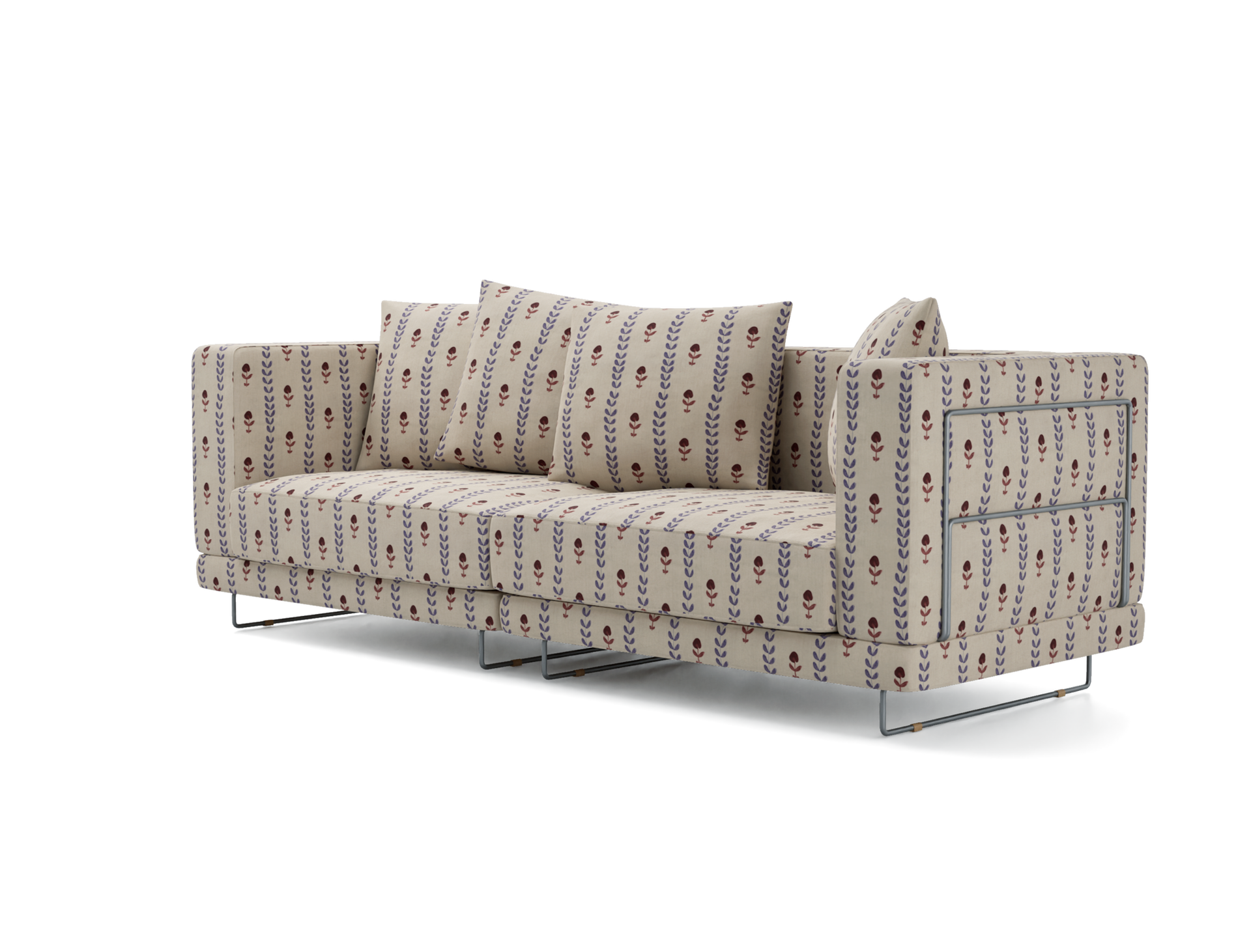 IKEA - Hoes voor slaapbank Tylösand, Rococo Blue/Red Multi, Linnen - Bemz