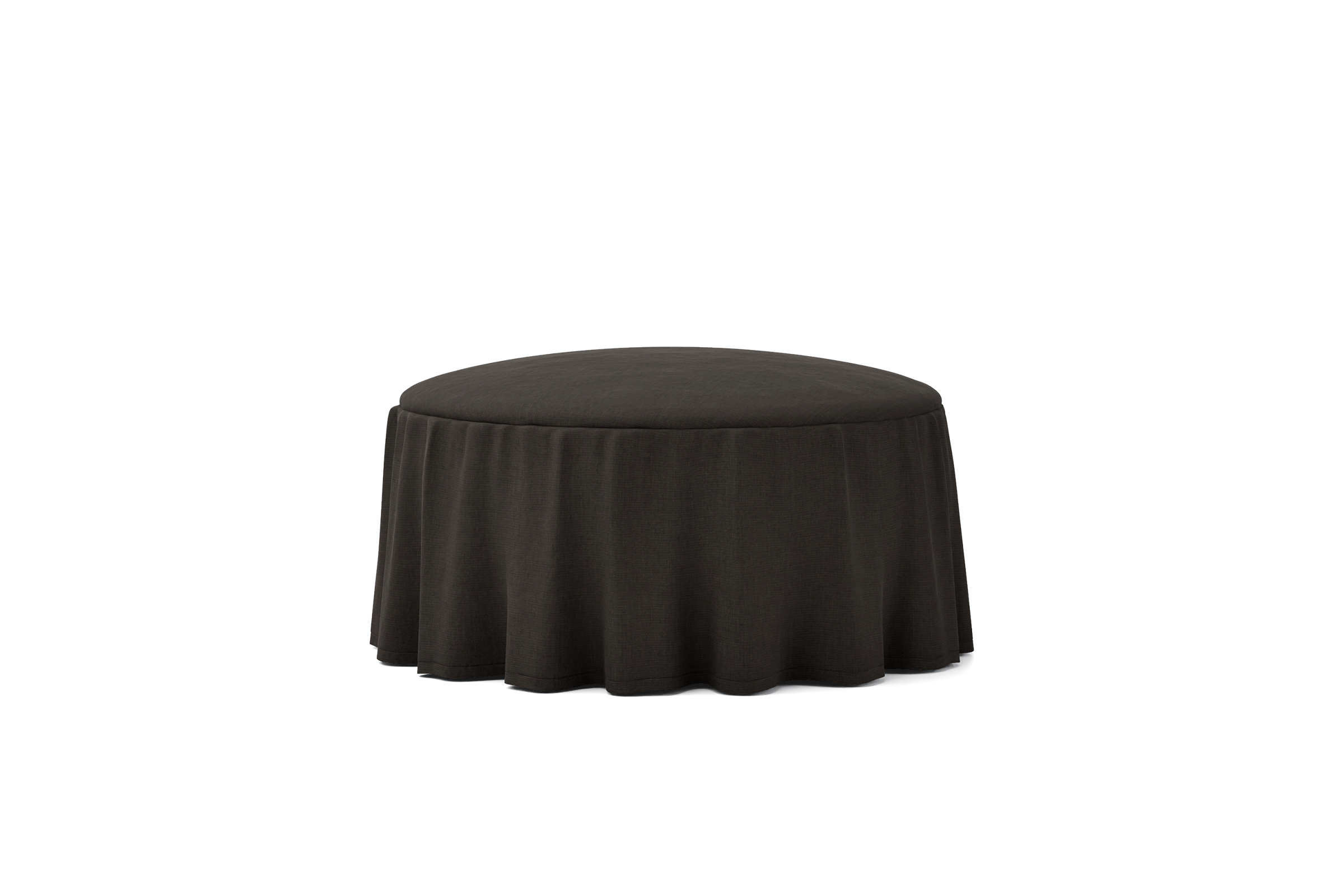 Housse universelle ronde pour repose-pieds, avec volant