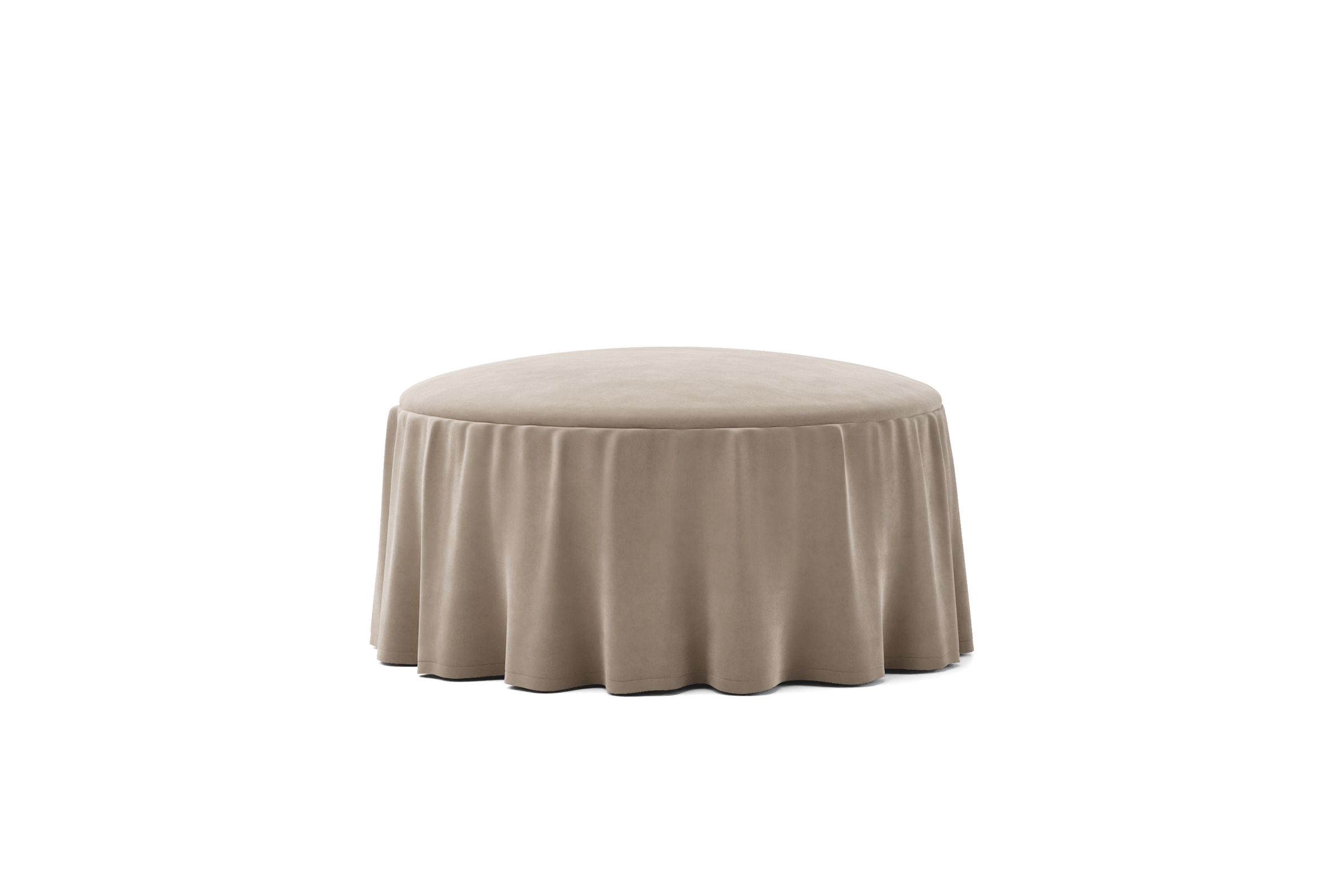 Housse universelle ronde pour repose-pieds, avec volant