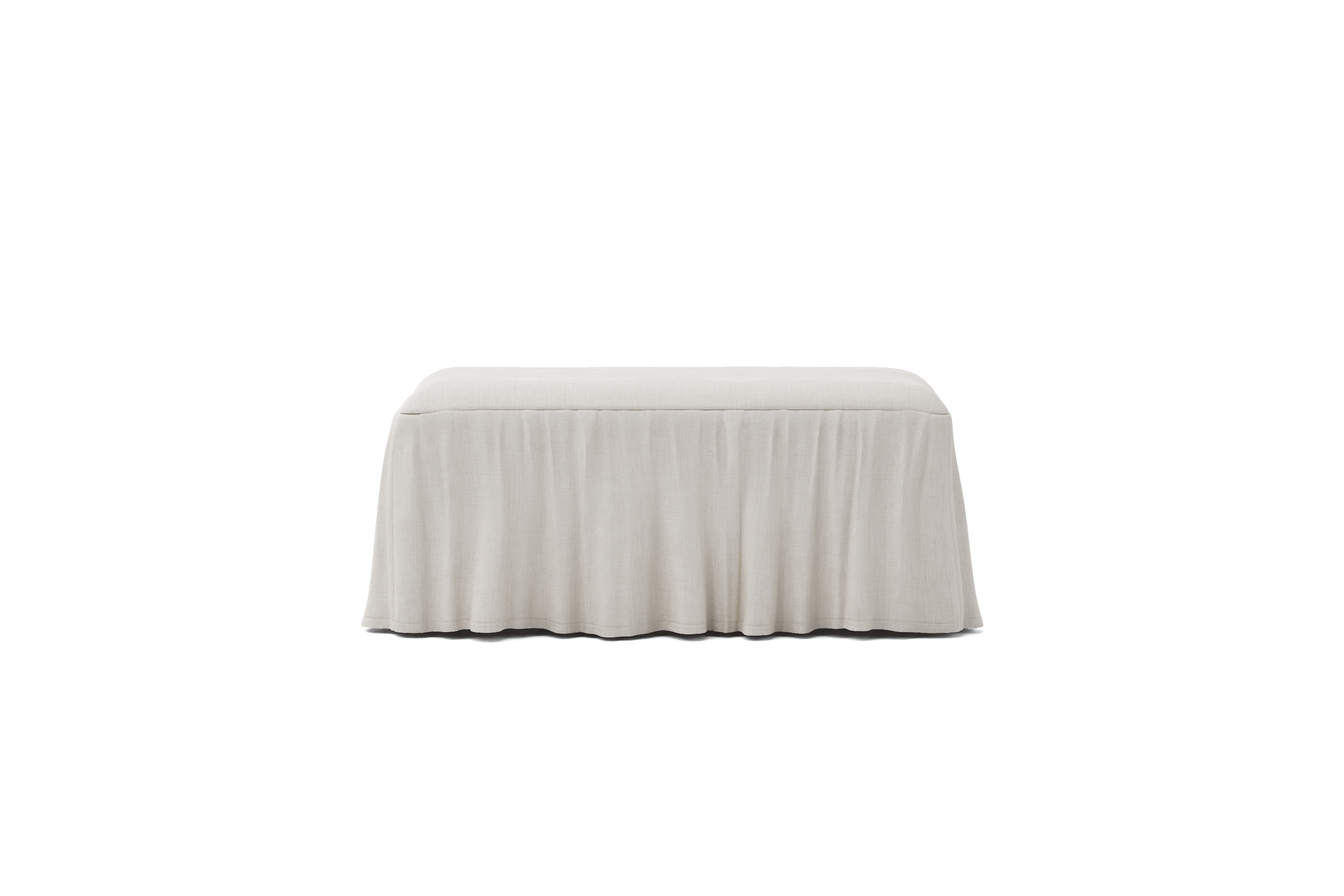 Universal Footstool and Bench Cover, with Ruffle