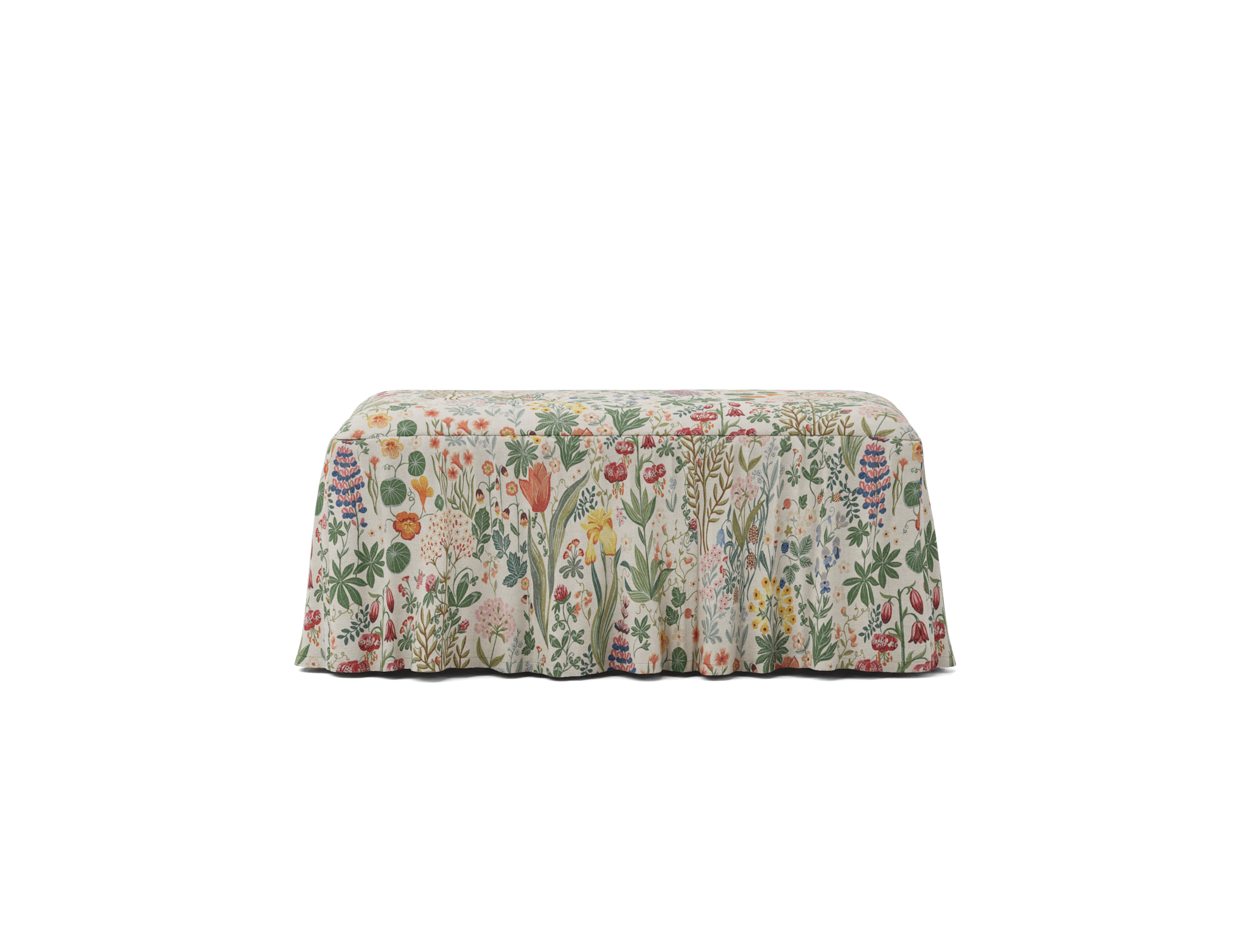 Housse universelle pour repose-pieds et banc, avec volant