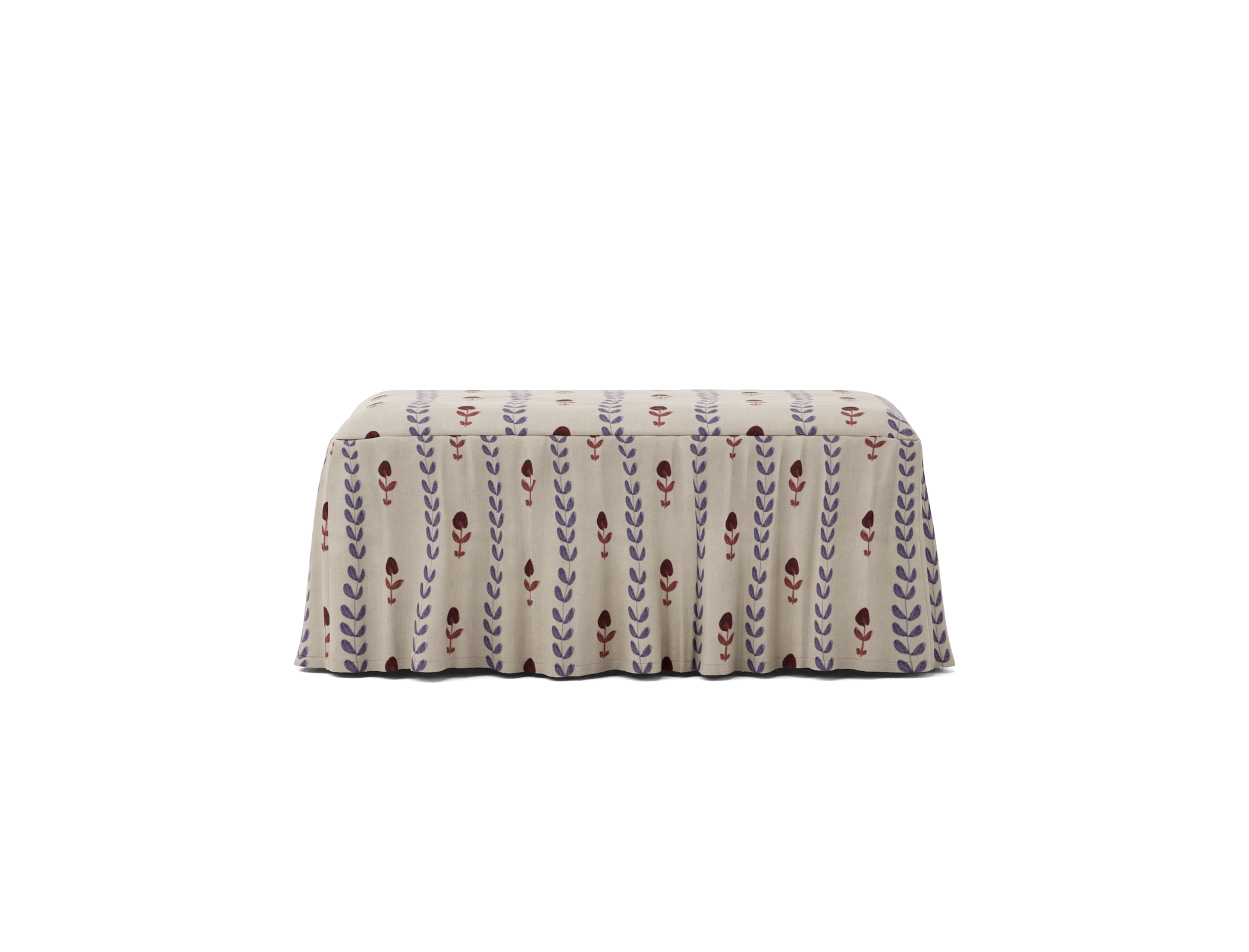 Universal Footstool and Bench Cover, with Ruffle 