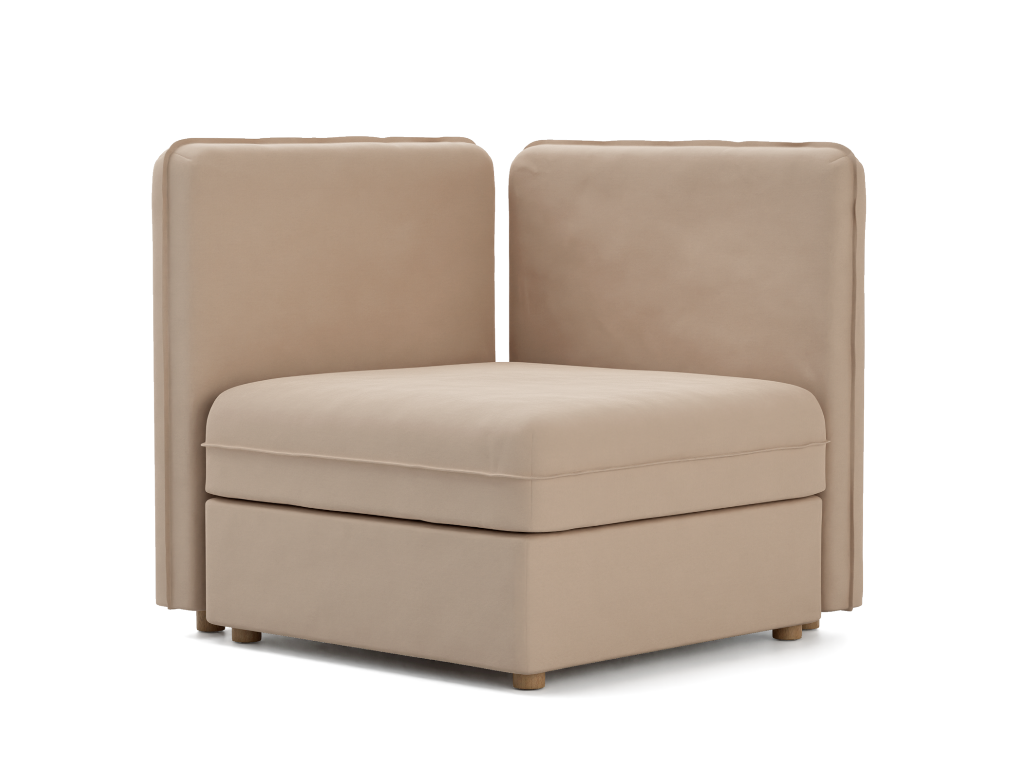 Vallentuna Corner Seat Module with High Back and Storage Cover