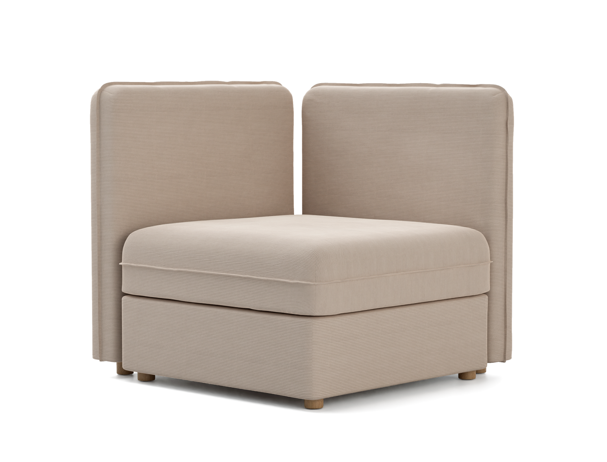 Vallentuna Corner Seat Module with High Back and Storage Cover