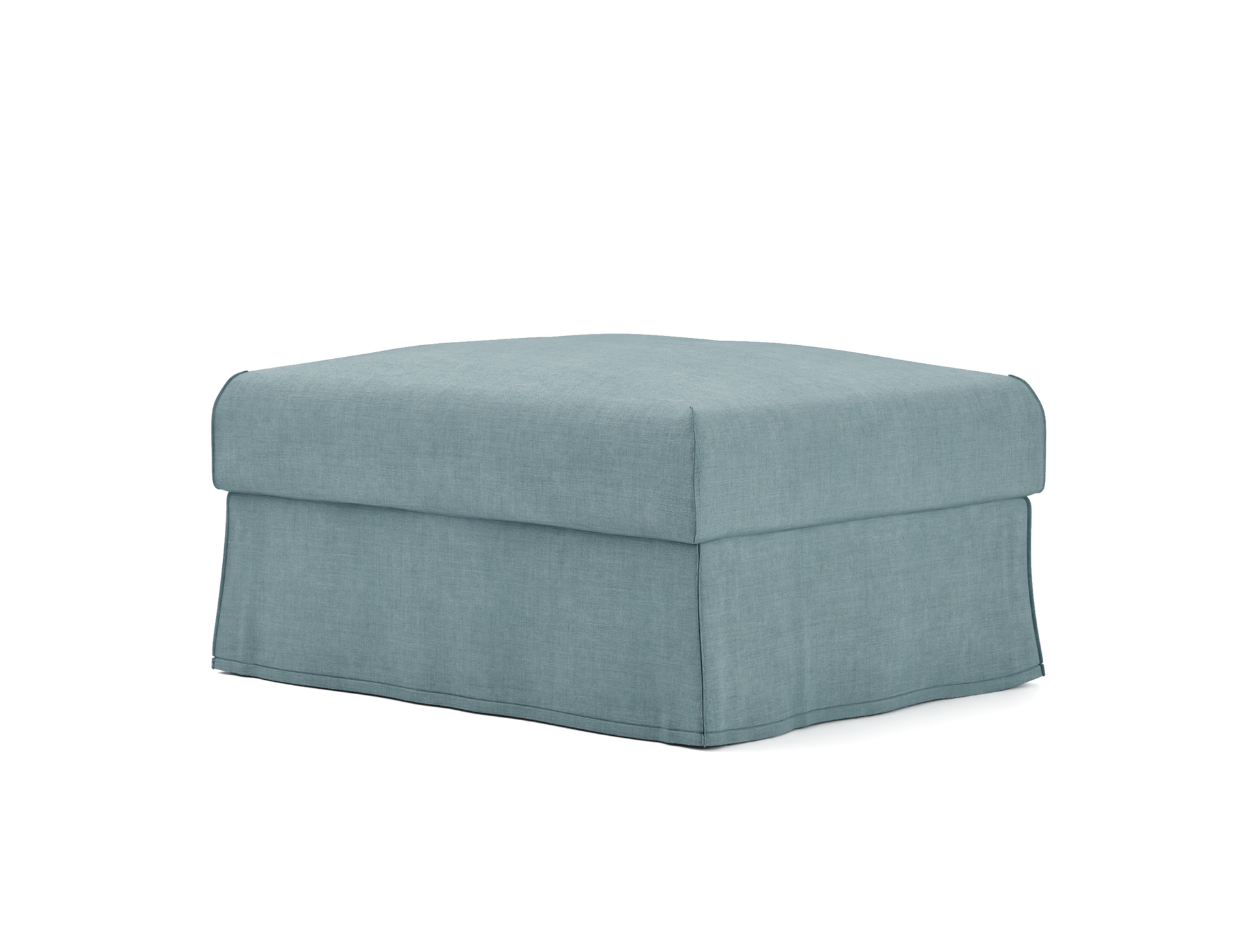 IKEA - Överdrag till Vimle fotpall med förvaring, Dusty Blue, Linne - Bemz