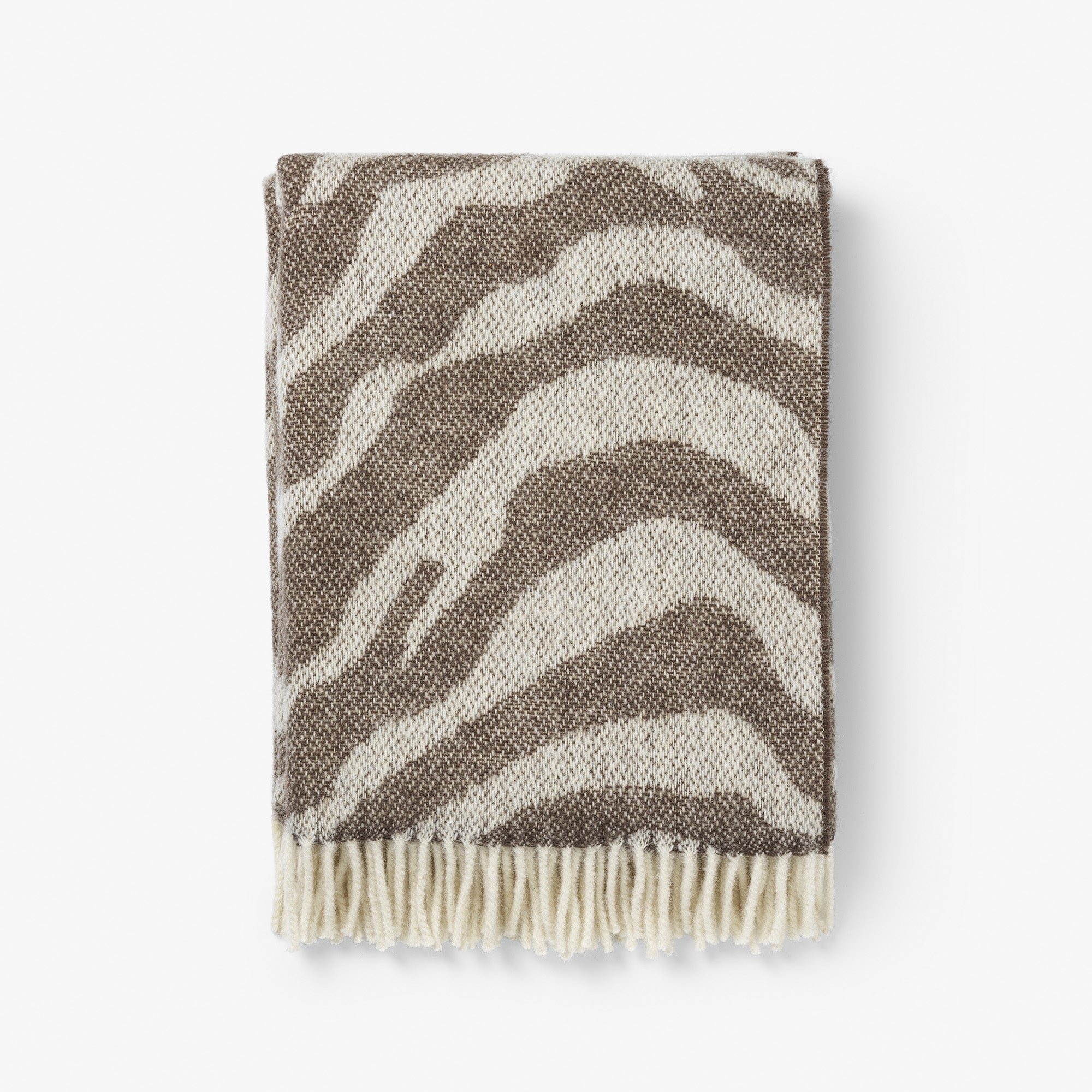 Wool blanket - Zebra - Brown Granite / Antique White